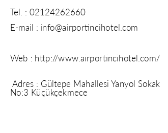 Airport nci Hotel iletiim bilgileri